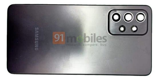 Samsung Galaxy A53 внешне ничем не отличается от Galaxy A52. Опубликовано живое фото тыльной панели смартфона