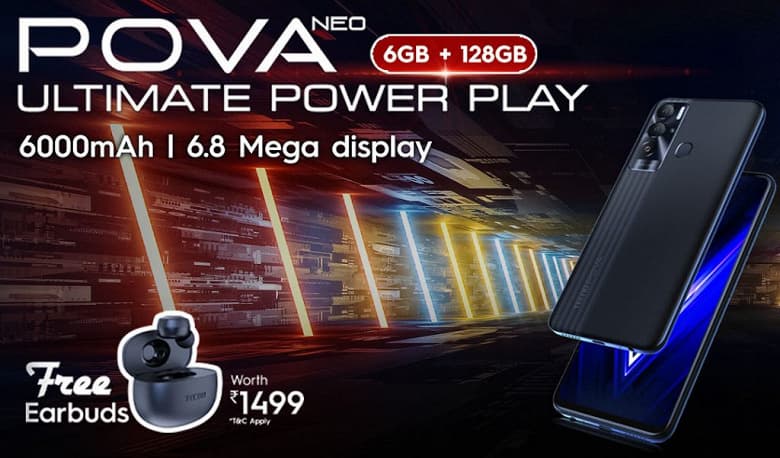 6000 мА·ч, большой экран и много памяти за 175 долларов. Представлен Tecno Pova Neo