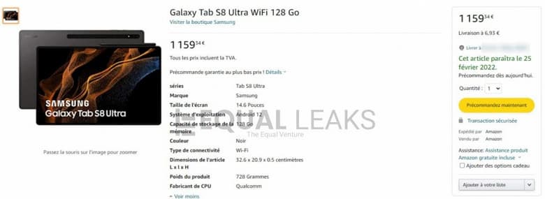 11200 мА·ч, экран 14,6 дюйма WQXGA, Snapdragon 8 Gen 1, 4 камеры и Android 12 за 1160 евро. Стала известна стоимость флагманского планшета Samsung Galaxy Tab S8 Ultra