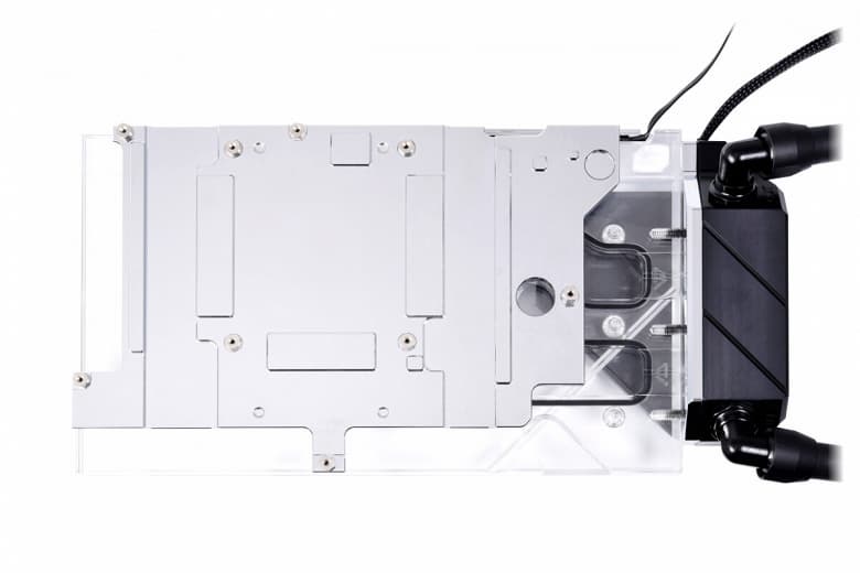 В конструкцию системы жидкостного охлаждения Alphacool Eiswolf 2 для видеокарт Geforce RTX 3090 Founders Edition включен полностью медный радиатор 