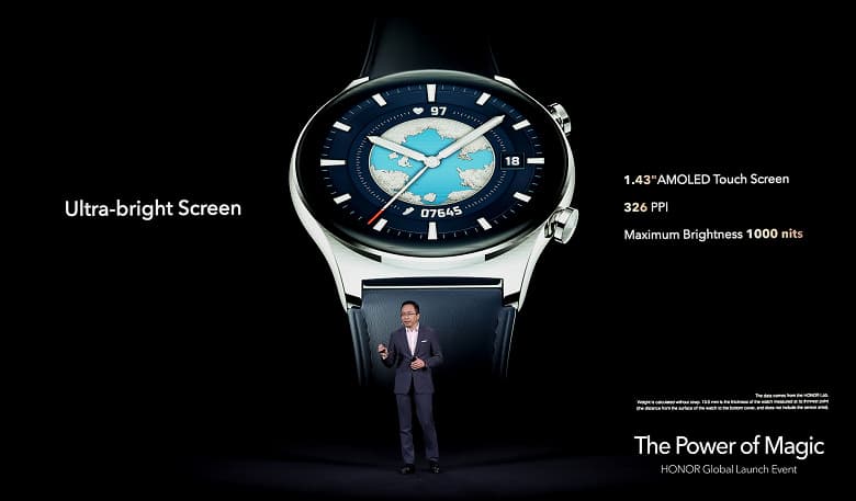 Круглый экран AMOLED 1,43 дюйма, более 100 режима тренировок, GPS и NFC, датчики ЧСС и SpO2, 14 дней автономной работы за 230 евро.  Умные часы Honor Watch GS 3 представлены в Европе
