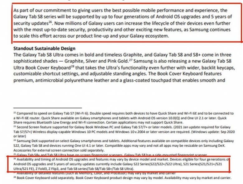 Мощный удар Samsung по конкурентам. Galaxy S22, Galaxy S21, Galaxy Tab S8, Galaxy Z Fold3 и Galaxy Z Flip 3 получат четыре обновления Android