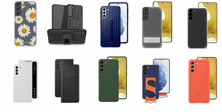 Такие разные Samsung Galaxy S22: смартфоны в 10 уникальных защитных чехлах показали на фото