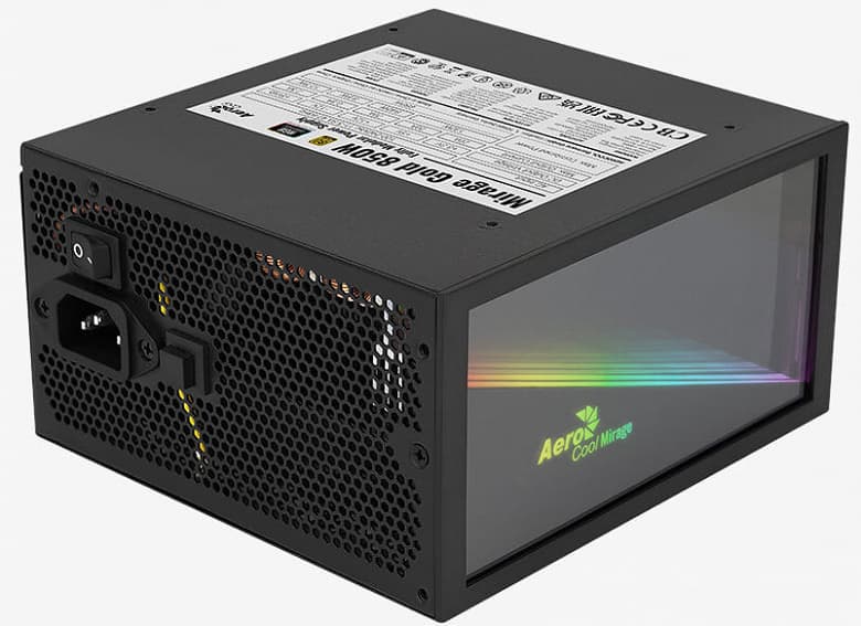 Боковая стенка блоков питания AeroCool Mirage Gold украшена «бесконечным зеркалом» 