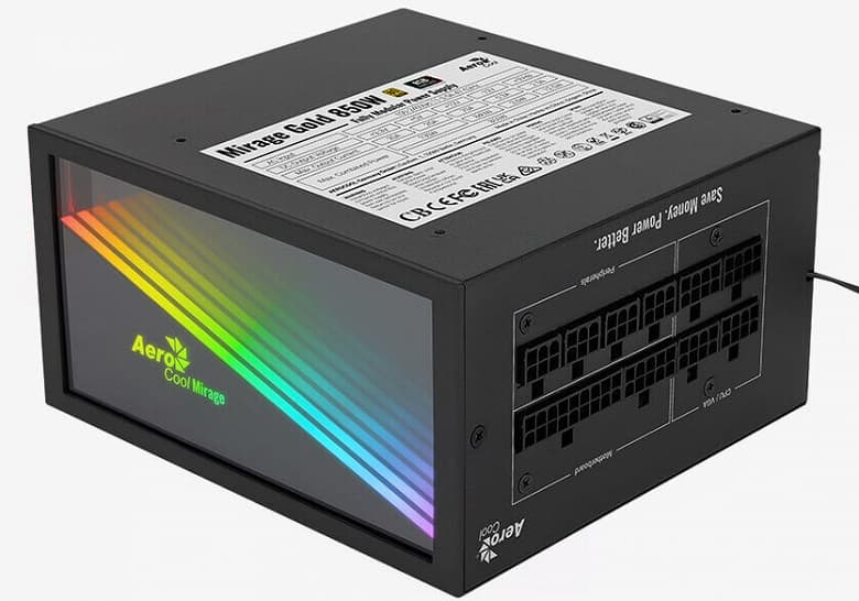 Боковая стенка блоков питания AeroCool Mirage Gold украшена «бесконечным зеркалом»