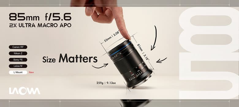Объектив Laowa 85mm F5.6 2x Ultra Macro APO теперь доступен в варианте с креплением L