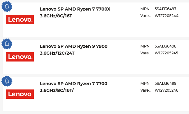 Новые Ryzen 7000, только ещё дешевле и более экономичные. Ryzen 9 7900 и Ryzen 7 7700 готовятся к запуску