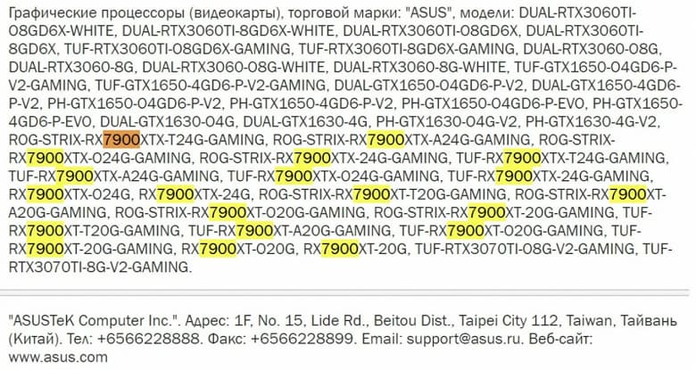 Будет из чего выбрать. Asus готовит не менее 20 моделей видеокарт Radeon RX 7900 и Radeon RX 7900 XT