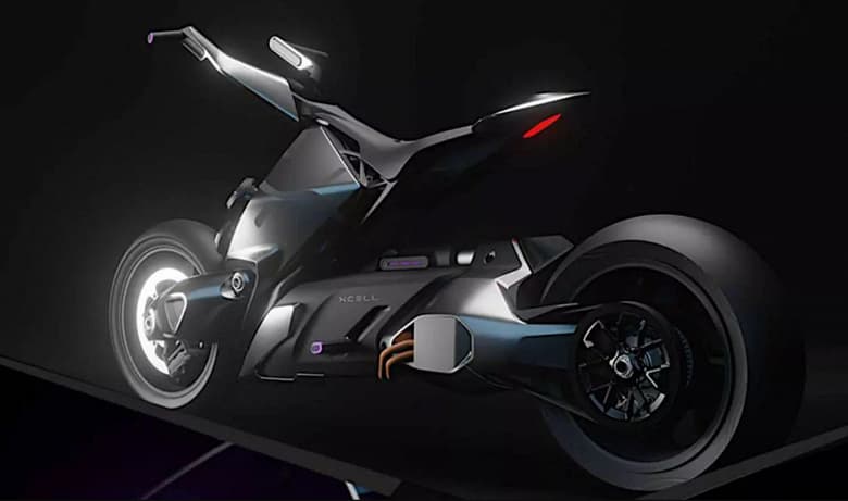 Экстравагантный дизайн, силовая установка на топливных элементах и голограмма. Представлен XCELL — мотоцикл из будущего