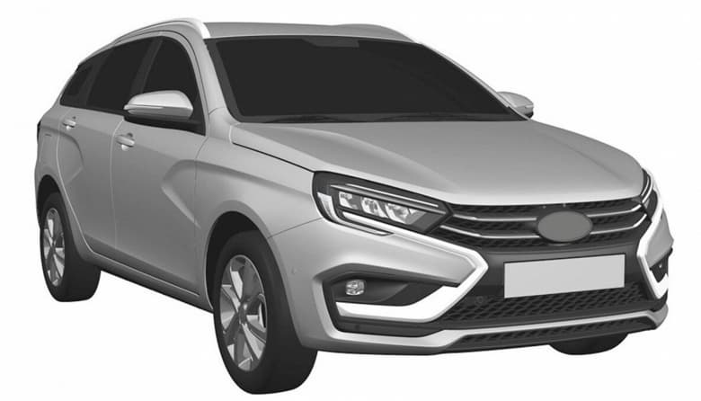 Так будет выглядеть обновленная Lada Vesta SW. АвтоВАЗ запатентовал дизайн универсала