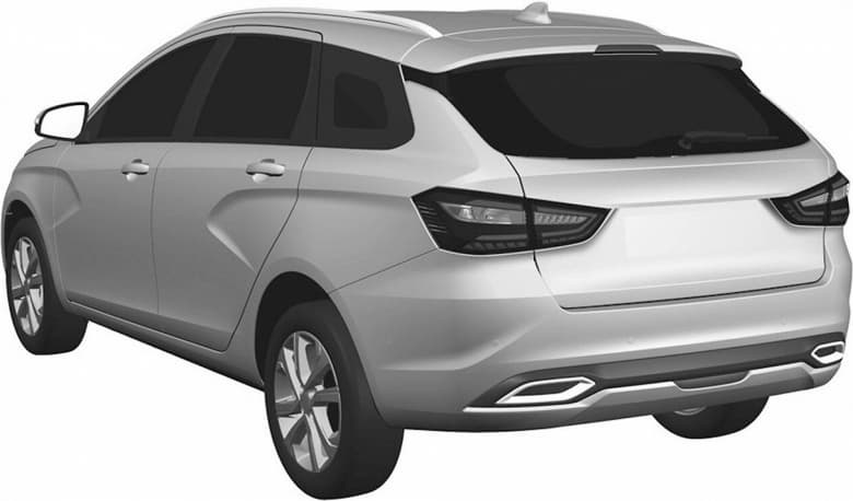 Так будет выглядеть обновленная Lada Vesta SW. АвтоВАЗ запатентовал дизайн универсала