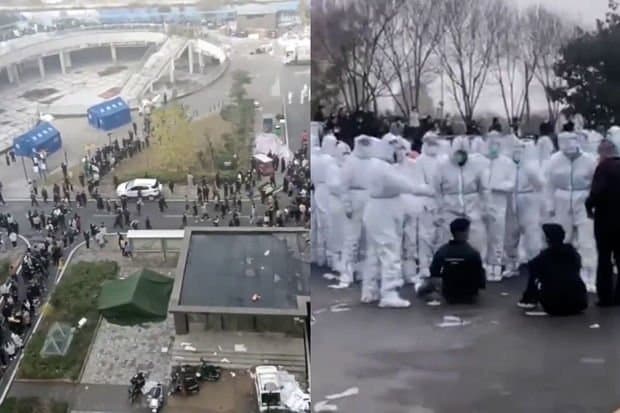 Производство iPhone 14 вновь под угрозой. На крупнейшем китайском заводе Foxconn, производящем технику Apple, начались протесты