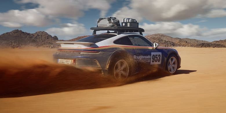 240 км/ч, регулируемый клиренс и разгон от 0 до 100 км/ч за 3,4 с. Представлен внедорожник Porsche 911 Dakar