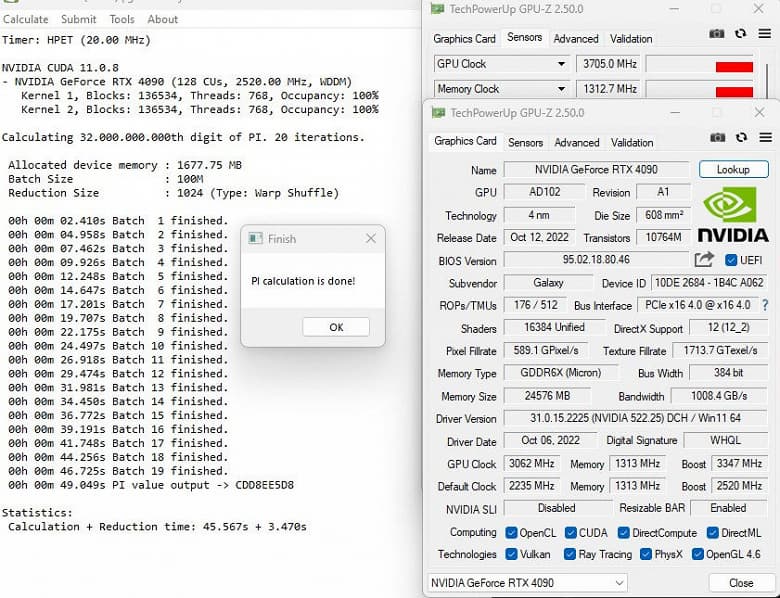 GeForce RTX 4090 разогнали до умопомрачительной частоты свыше 3,7 ГГц