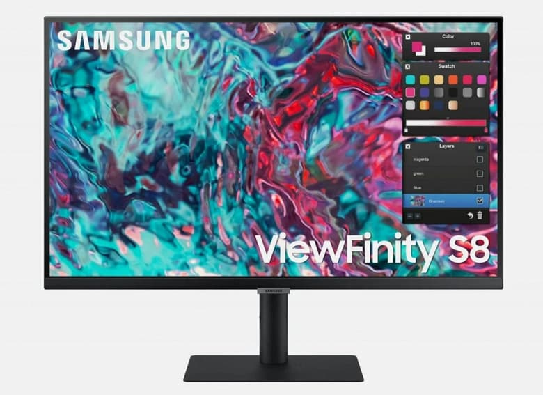 4К-монитор Samsung ViewFinity S8UT получил два порта Thunderbolt. Один для соединения с источником, второй – для второго монитора