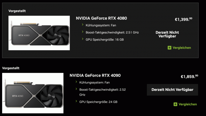 Nvidia снизила рекомендованные цены на GeForce RTX 4090 и RTX 4080. Но только в Европе Nvidia снизила рекомендованные цены на GeForce RTX 4090 и RTX 4080. Но только в Европе