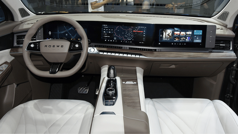 Представлен большой премиальный кроссовер за $25 тыс. с выдвижными ручками и гигантской 47-дюймовой панелью — Roewe RX9