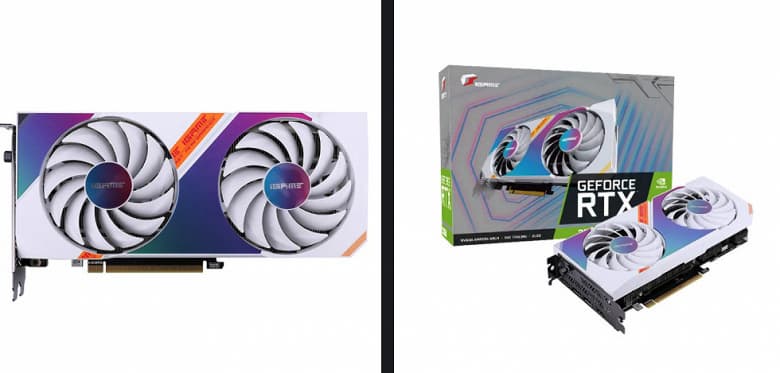 GeForce RTX 3050 на GPU GA107 могут оказаться проще, чем ожидалось. На это указывает новая RTX 3050 Ultra W DUO OC V2 от Colorful