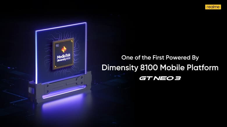 Realme GT Neo3 станет одним из первых смартфонов с новейшей Dimensity 8100 Realme GT Neo3 станет одним из первых смартфонов с новейшей Dimensity 8100