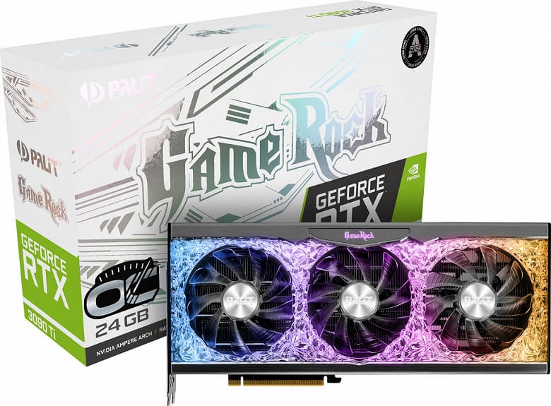 Представлены графические карты Palit GeForce RTX 3090 Ti серии GameRock
