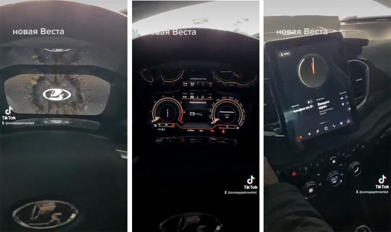 Работу цифровой панели и планшета новой Lada Vesta NG впервые показали на видео