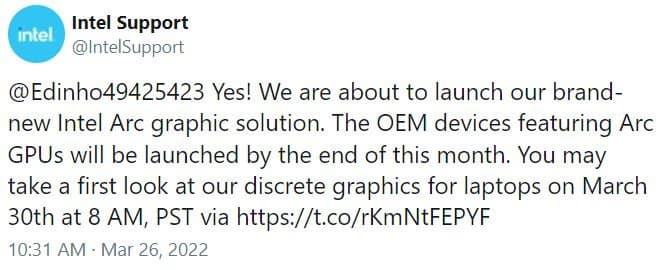 Intel дразнит анонсом дискретных 3D-ускорителей Arc Alchemist. Он состоится на 30 марта