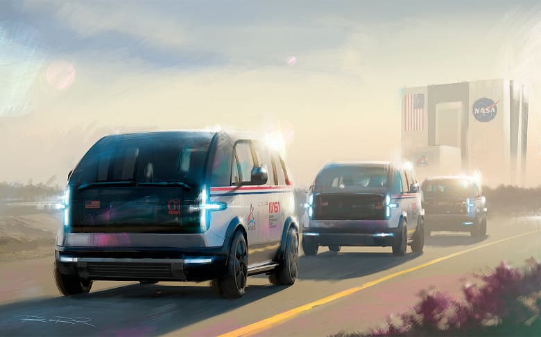 Мощность 355 л.с. и пробег на одной зарядке 400 км. Анонсирован Canoo LV – официальный электромобиль лунной миссии NASA
