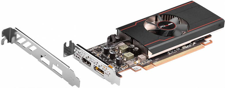 Низкопрофильная видеокарта Sapphire Pulse RX 6400 занимает в корпусе ПК один слот