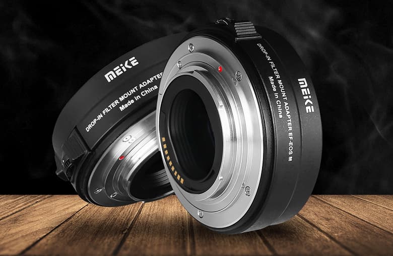 В адаптере Meike MK-EFTM-C предусмотрена установка нейтрального фильтра переменной плотности