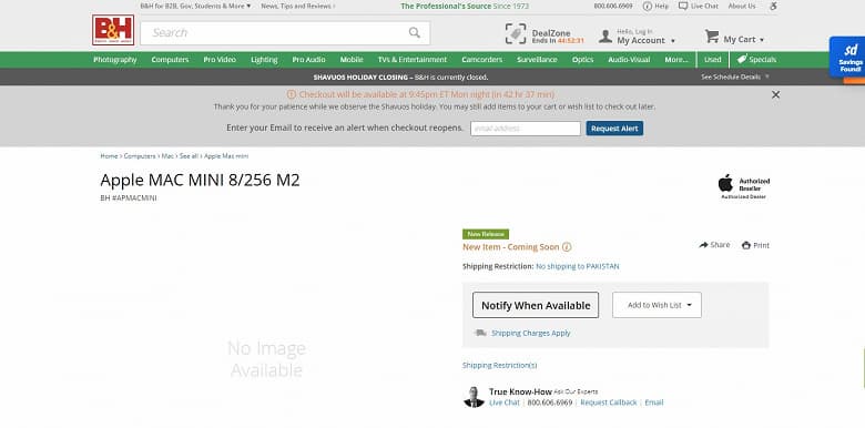 Компьютеры Mac mini с процессором M2 и Mac mini Tower появились на сайте крупнейшего реселлера Apple
