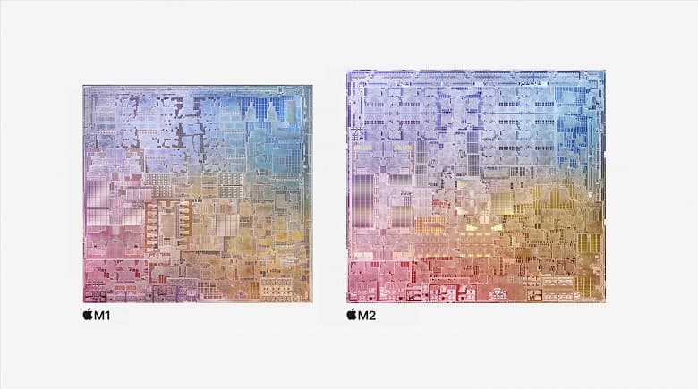 20 миллиардов транзисторов, 5-нанометровый техпроцесс, 8-ядерный CPU и 10-ядерный GPU. Представлена однокристальная система Apple M2