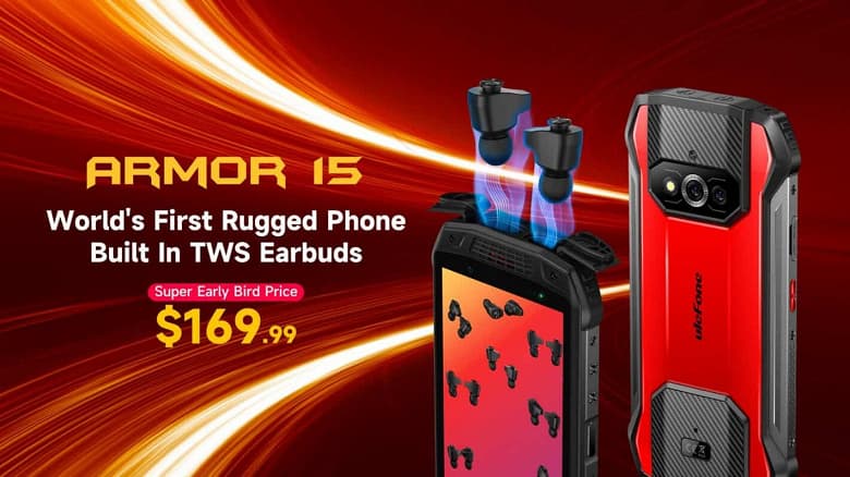6600 мА·ч, экран 5,45 дюйма, защита IP68/IP69K и NFC за 170 долларов. Столько просят за Ulefone Armor 15 – первый в мире защищенный смартфон-футляр для наушников