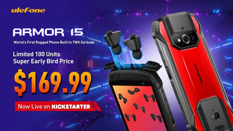 6600 мА·ч, экран 5,45 дюйма, защита IP68/IP69K и NFC за 170 долларов. Столько просят за Ulefone Armor 15 – первый в мире защищенный смартфон-футляр для наушников