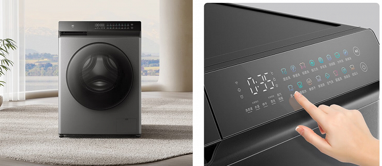 Новейшая стиральная и сушильная машина Xiaomi с экраном как у смартфона и использованием принципа магнитной левитации оказалась дешевле, чем ожидалось