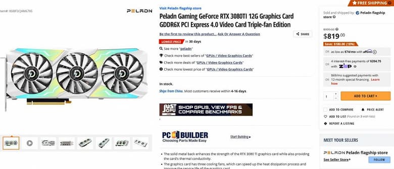 GeForce RTX 3090 продают на eBay уже за 750 долларов, новую Radeon RX 6900 XT предлагают на Newegg всего за 655 долларов
