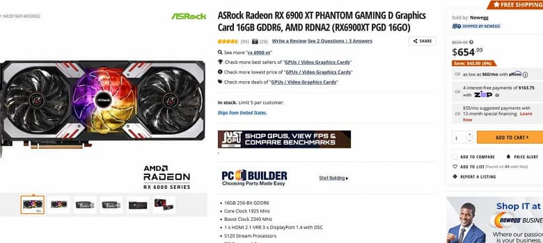 GeForce RTX 3090 продают на eBay уже за 750 долларов, новую Radeon RX 6900 XT предлагают на Newegg всего за 655 долларов