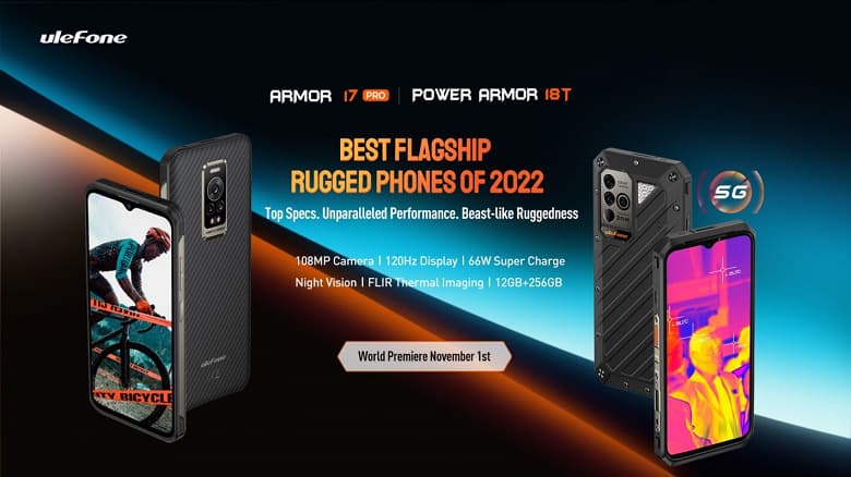 9600 мА·ч, 108 Мп, 120 Гц, 66 Вт, IP69K, камера ночного виденья и инфракрасная камера. Ulefone анонсировала «лучшие защищенные флагманы 2022 года»