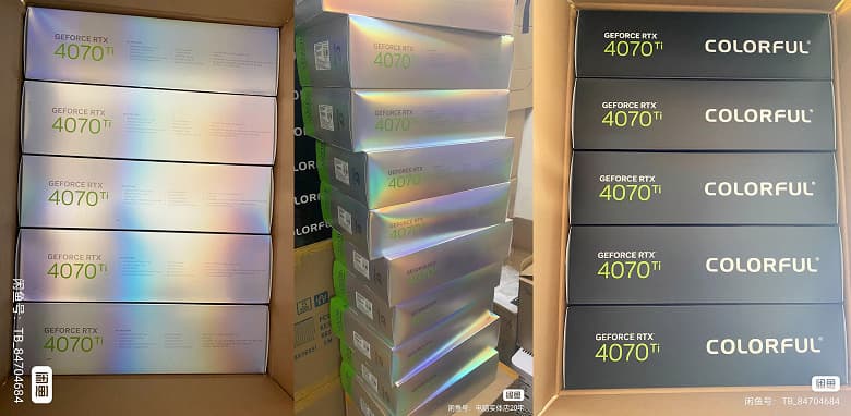 Огромное количество коробок на радость геймерам. GeForce RTX 4070 Ti уже поступают в китайские магазины