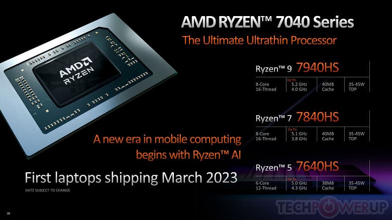 Без PCIe 5.0, но зато с самым новым iGPU и поддержкой LPDDR5-7600. Появились подробности о мобильных Ryzen 7040HS