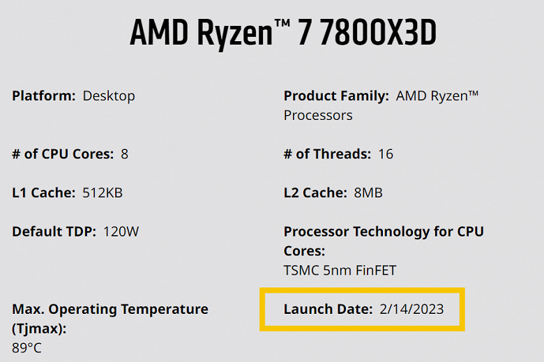 Настоящий подарок ко Дню всех влюбленных геймеров. Процессоры AMD Ryzen 7950X3D, 7900X3D и 7800X3D поступят в продажу 14 февраля Настоящий подарок ко Дню всех влюбленных геймеров. Процессоры AMD Ryzen 7950X3D, 7900X3D и 7800X3D поступят в продажу 14 февраля