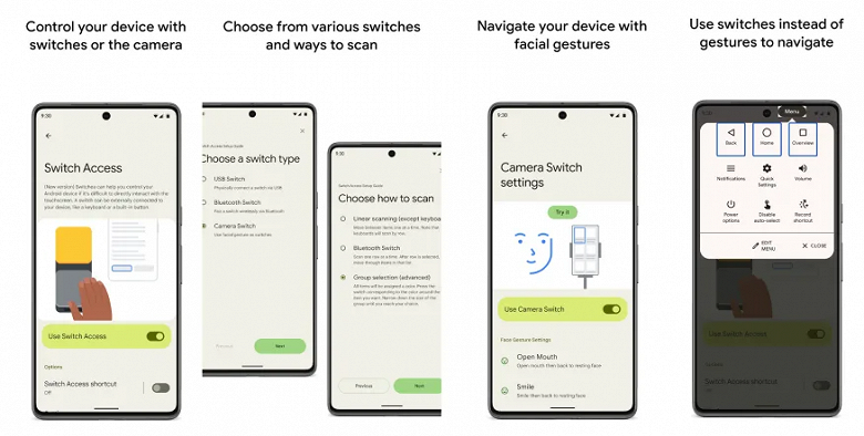 Google выпустила отдельное приложение Switch Access для Android