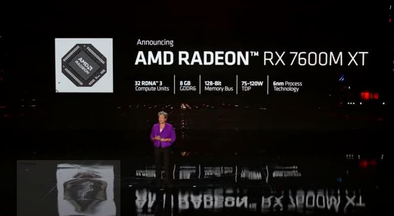 AMD представила 4 мобильных 3D-ускорителя Radeon RX 7000. Radeon RX 7600M XT быстрее настольной GeForce RTX 3060