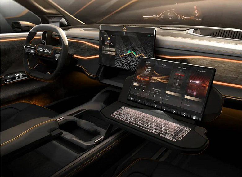 Представлен самый технологичный пикап RAM: огромные экраны, регулируемая прозрачность окон, множество настроек