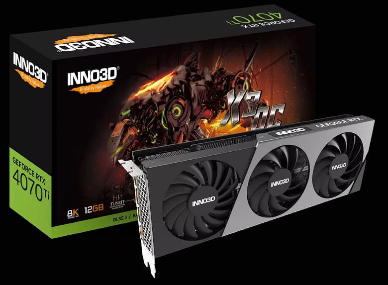 Inno3D представила одну из самых компактных GeForce RTX 4070 Ti – с двухслотовым кулером