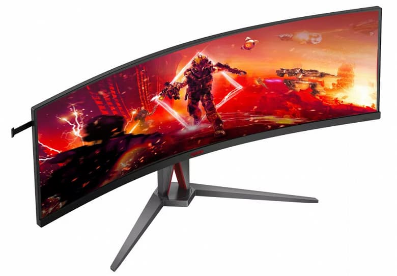 Изогнутый экран с диагональю 44,5 дюйма, разрешение 5120 x 1440 пикселей, 165 Гц. Представлен игровой монитор AOC Agon AG455UCX