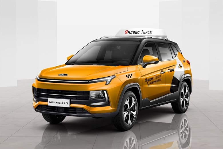 Так выглядит такси «Москвич 3». Три тысячи машин будут поставлены в службы такси и каршеринга в ближайшее время