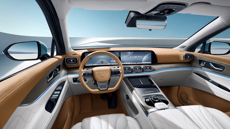 Эффектно и с намеком на премиум: опубликованы фото интерьера флагманского кроссовера Chery Tiggo 9