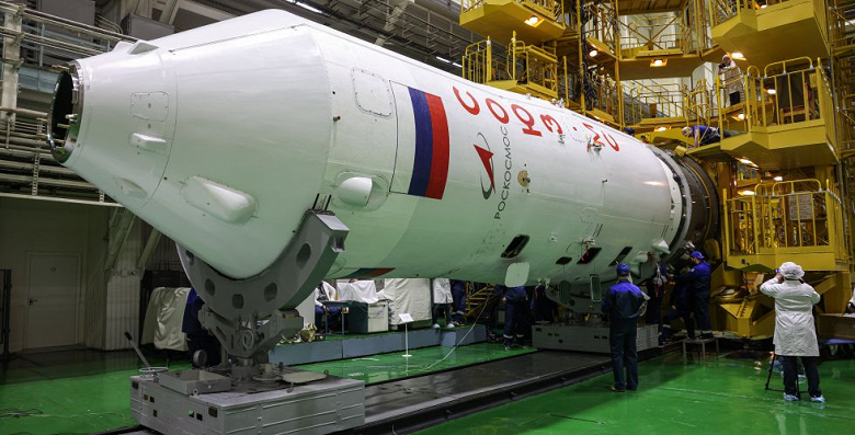 Роскосмос показал беспилотный «Союз МС-23» на Байконуре