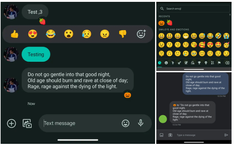 В главном мессенджере Android, Google Messages, теперь можно «реагировать» любыми эмодзи