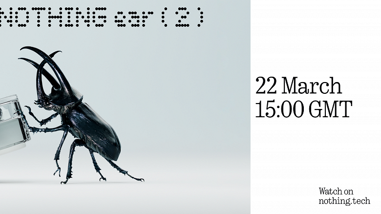 Лучший звук и персонализированное шумоподавление. Nothing Ear (2) представят 22 марта 2023